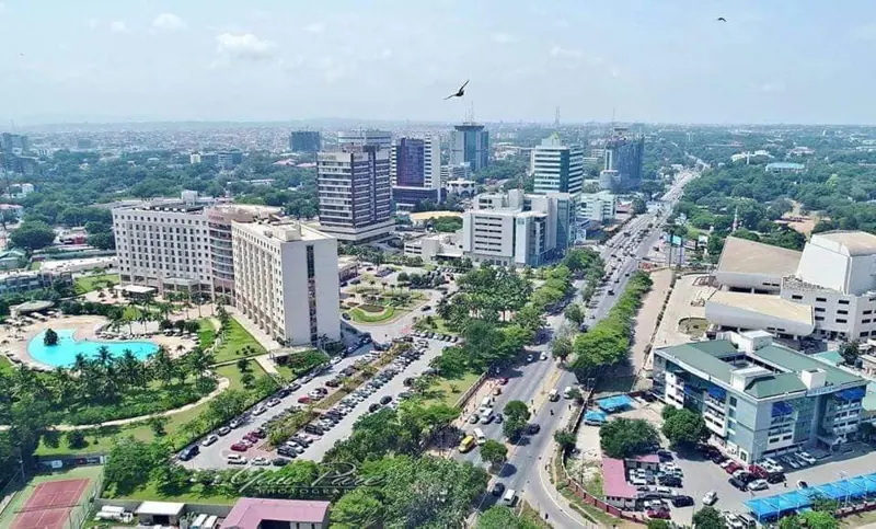 Central Accra from above