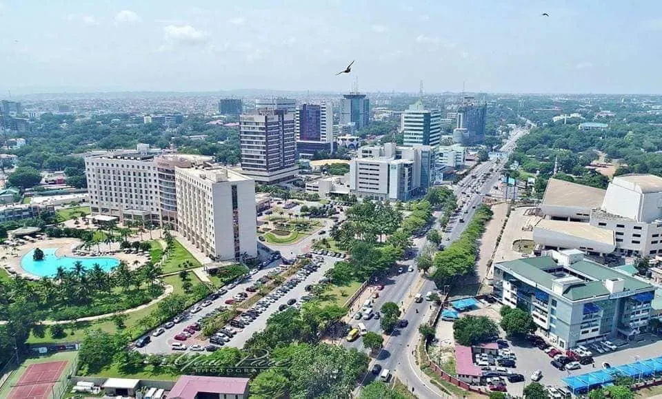 Central Accra from above