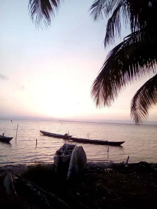 Keta Lagoon at sunset, from Kedzi