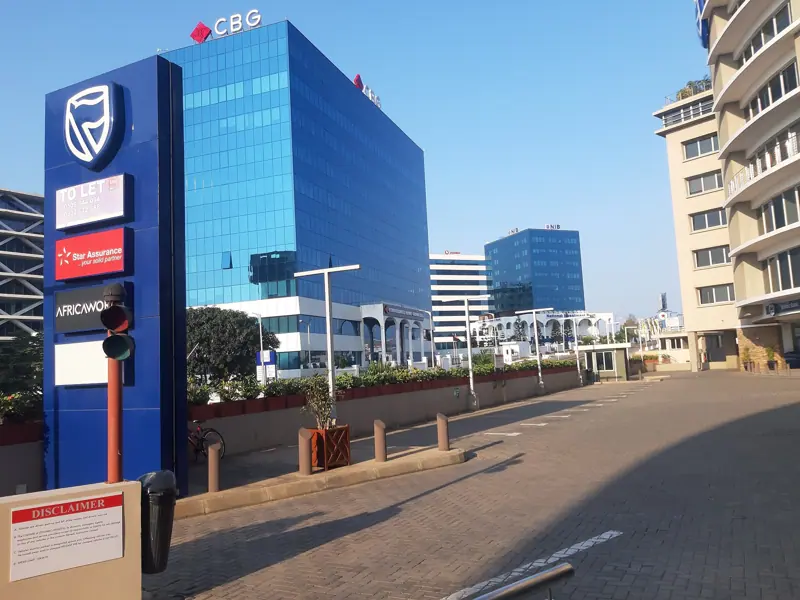 Office towers in Airport City, Accra