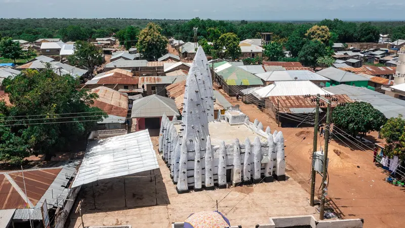 The mosque at Banda Nkwanta from above