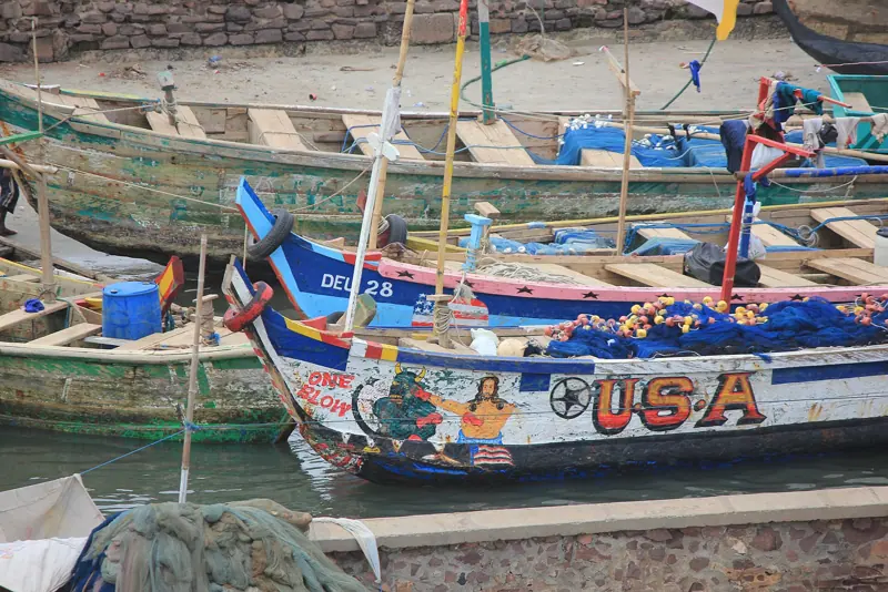 Boats at Elmina harbour