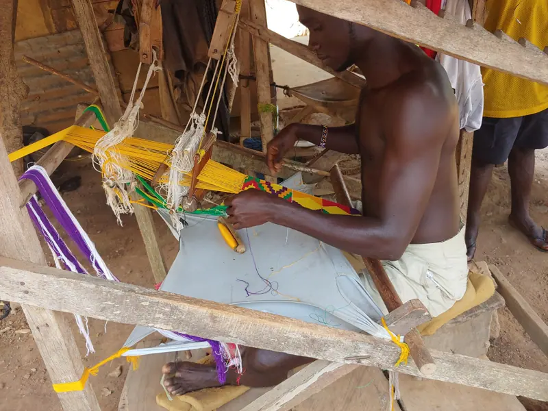 Weaving kente at Bonwire