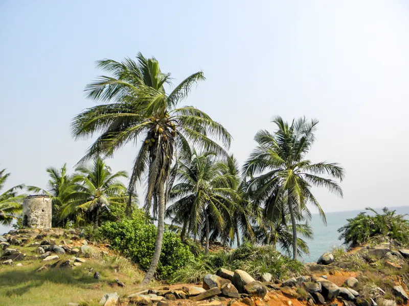 Cape Three Points and the ruin of its 1875 lighthouse