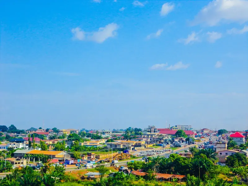 Kumasi rooftops at Kronum