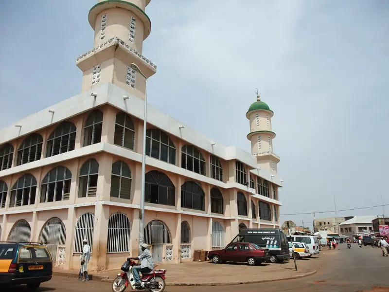 A tree-lined road in Tamale