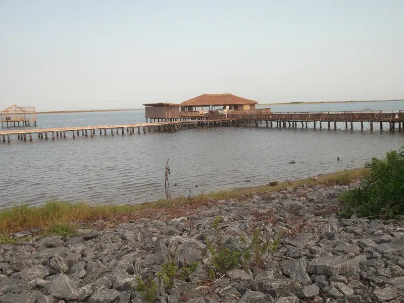 The shore of Keta Lagoon