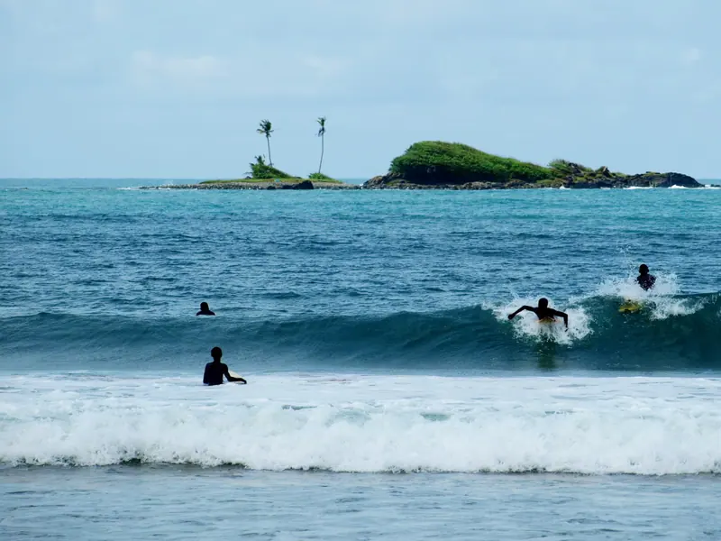 Surfing at Busua