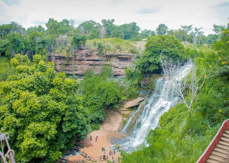 Kintampo Waterfalls from above