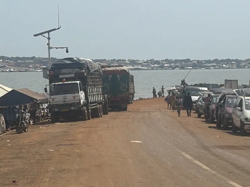 Waiting for the ferry at Dambai