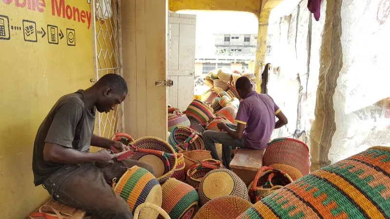 Basket weavers, Bolgatanga, Upper East Region